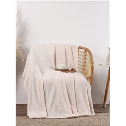 Плед «Этель», 180×200 см, корал-флис 220 г/м², молочный