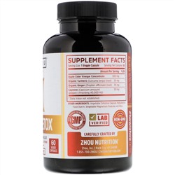Zhou Nutrition, Сидр для детоксикации максимальной эффективности, 60 вегетарианских капсул