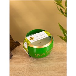 Свеча в чаше Yoga heal the soul, 200 г, 8.5×7 см, соевый воск, зелёная