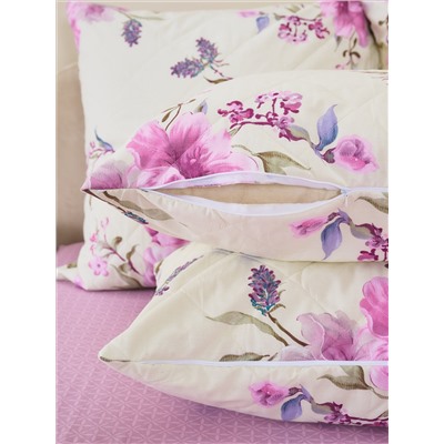 Постельное белье зима-лето из поплина с простыней на резинке - Джина