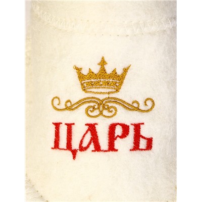 Тапочки для бани и сауны «Царь», войлок