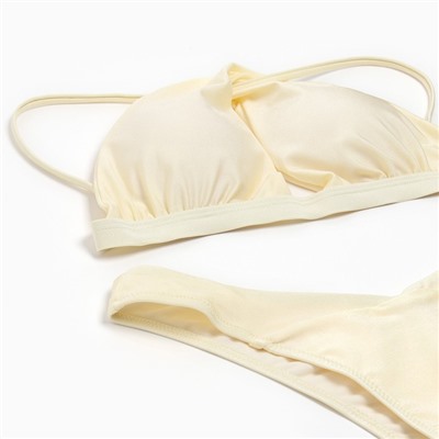 Купальник раздельный с люрексом женский MINAKU, размер 46, цвет молочный