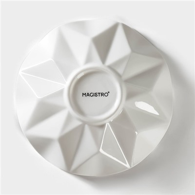 Салатник Magistro «Изобилие», 260 мл, d=15 см, фарфор, белый