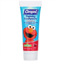 Orajel, Elmo Training Toothpaste, Fluoride-Free, 3 Months to 4 Years, Berry Fun, 1.5 oz (42.5 g)