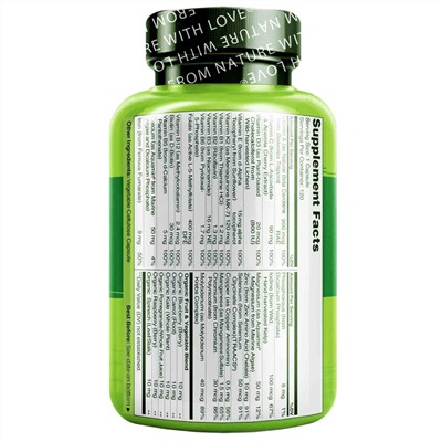 NATURELO, мультивитамины ежедневного применения для женщин,120 вегетарианских капсул
