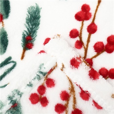 Плед «Этель» «Ветви» 150×200 см,100% п/э, корал-флис 220 г/м²