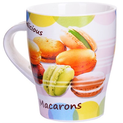 28474 Кружка MACARONS 340 мл с ложкой LR (х36)