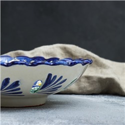 Фруктовница узбекская Риштанская Керамика «Узоры», d=23 см, синяя