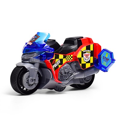 Мотоцикл "Мотогонщик" 1:16 (свет, звук) в коробке