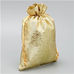 Мешочек подарочный новогодний парча «Золотые мгновения», 16×24 см ± 1.5 см