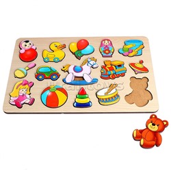 Рамка-вкладыш большая "Игрушки" 15 деталей