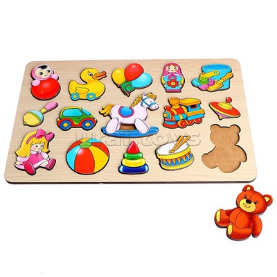 Рамка-вкладыш большая "Игрушки" 15 деталей