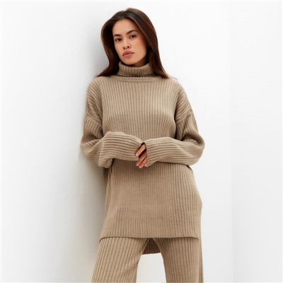 Костюм женский (свитер, брюки) MIST, размер 44-46 (М), бежевый