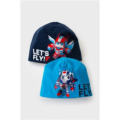 Шапка трикотажная для мальчиков, 2 шт в комплекте PLAYTODAY, 1239650