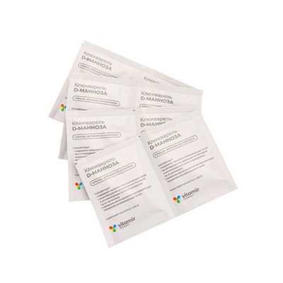 Клюкварель с Д-маннозой «Витамир», для здоровья мочевыводящих путей и профилактики инфекций, 8 саше