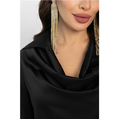 Блуза Шелковая сказка (черная) Б14379-33М