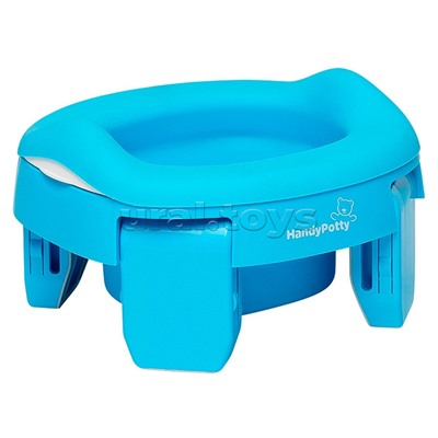Горшок дорожный HandyPotty 3 в 1 голубой и вкладка голубая