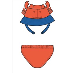 Комплект детский для мальчиков: плавки трикотажные, панама текстильная PLAYTODAY, 1126222