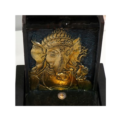 Фонтан настольный с подсветкой «Портрет Ганеша с цветком руке», от сети, 21×17×27 см