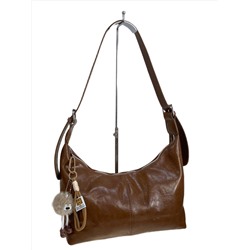 Женская сумка из искусственной кожи, цвет  коричневый