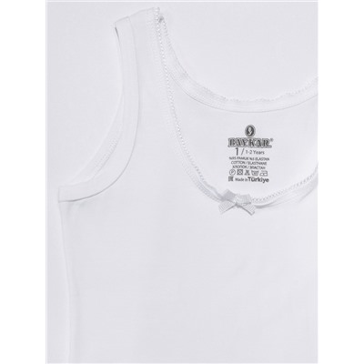 4640-01 Майка для девочки белая (BAYKAR)