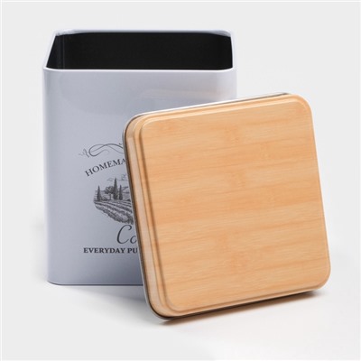 Банка для кофе «Дом и поле», 1.2 л, 12×10 см, белая