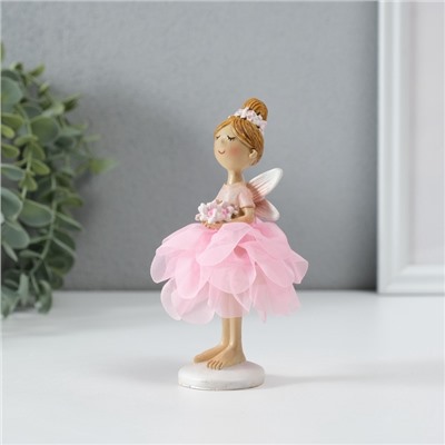 Фигурка полистоун «Девочка фея в цветочном платье с букетом», 8×8×13.5 см, МИКС