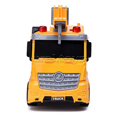 Машина "Автокран" на батарейках, в коробке