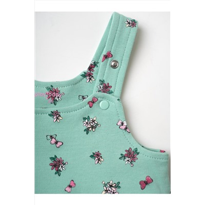 Комплект детский трикотажный для девочек: джемпер (футболка), полукомбинезон PLAYTODAY, 1240131