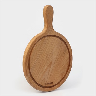 Доска для пиццы с ручкой Adelica, d=25 см, дерево бук