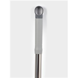 Швабра для мытья пола плоская гибкая Доляна, насадка из микрофибры букли 29×13 см, телескопическая стальная ручка 75(116) см, серая