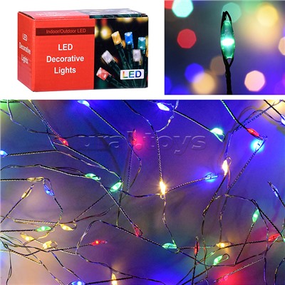 Электрогирлянда 3м, 200 ламп, цветная