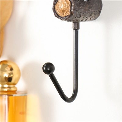 Настенный крючок декоративный «Снегирь», полистоун, лак, 12.5×6.5×19.5 см