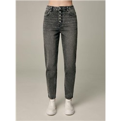 Mom Fit CONTE CON-607 Джинсы mom на пуговицах из денима оксидной варки