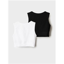 Топ трикотажный для девочек, 2 шт в комплекте