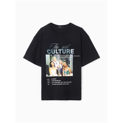 Футболка женская MIST Culture, размер 44, чёрная