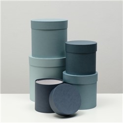 Набор круглых коробок 5 в 1 «Барракуда» 23×23×25 - 15×15×15 см