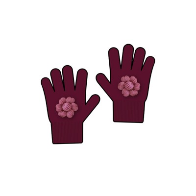 Перчатки трикотажные для девочек