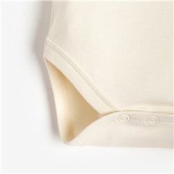 Боди детское «Крошка Я» Mery Xmas, рост 62-68 см, бежевое