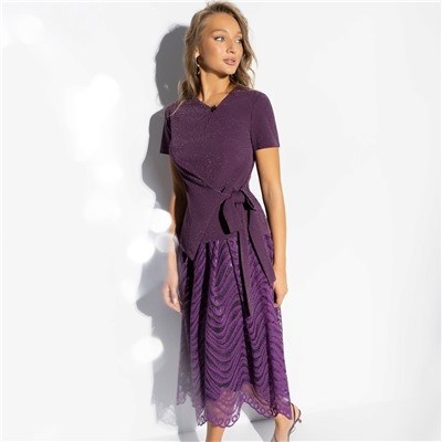 Костюм с юбкой нарядный, Больше чем стиль (2 в 1, фиолетовый)