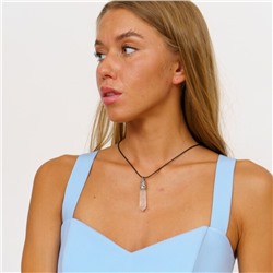 Кулон со шнурком из натурального камня горный Хрусталь, 1048, арт.218.222