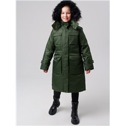 Пальто текстильное с полиуретановым покрытием для девочек