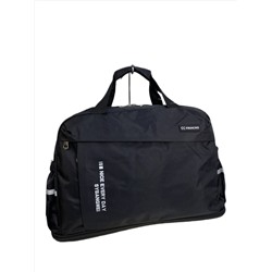 Дорожная сумка из текстиля  с принтом, цвет черный