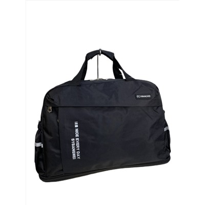 Дорожная сумка из текстиля  с принтом, цвет черный