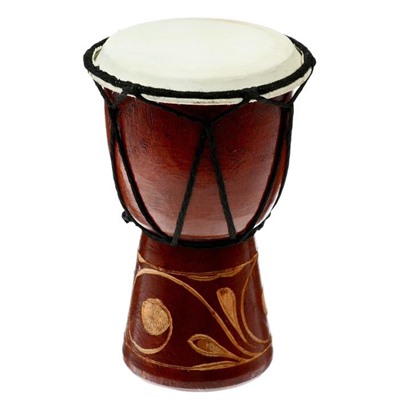 Сувенирный музыкальный инструмент барабан джембе «Светлый», 15×9×9 см, МИКС