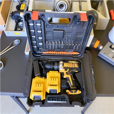 Дрель - шуруповерт аккумулятор, 18 В, 2 АКБ