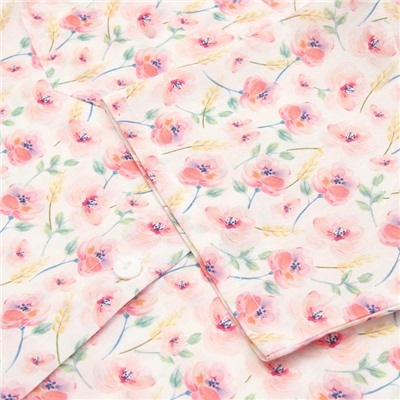 Рубашка для девочки KAFTAN «Цветы», размер 34 (122-128 см), розовая