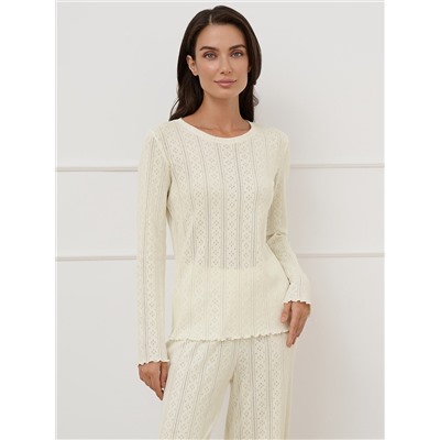 Omsa Пижама OmD 0244D POINTELLE Пижама жен. (Лонгслив+Брюки широкие с гульфиком), СО