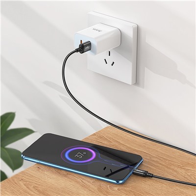 Кабель USB - micro USB Hoco X89 Wind (повр. уп.) 12W 100см 2,4A  (black)