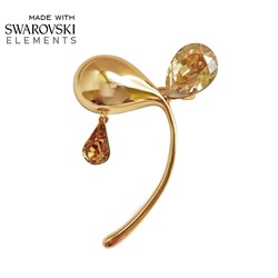 Брошь с кристаллами Swarovski